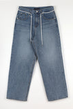 Track two-line denim pants