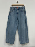 Snap Wide Washed Denim