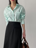 Unbalanced Stripe H-Line Skirt