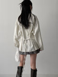 Striped Strap Long Shirt
