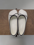 Wavy Ribbon Color Matching Flat Shoes