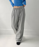 One tuck banding training wide pants