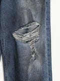 Destroyed Oil Washed Denim