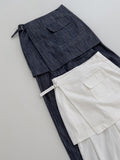 Loti Denim Wrap Mini Skirt