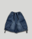 Koo Diagonal Cargo Bermuda Denim