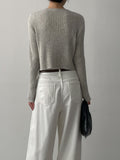Spen Symbol Ribbed Crop Cardigan