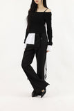 Shirt Layered Off Shoulder Tee