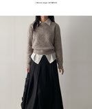 Mohair Mix Wool Crop Knit