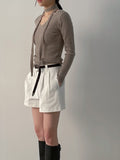 [Tie SET] Sheep V-neck Knit T-shirt