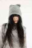 Knit cat hood beanie