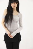 Ray Unbalance Shirring Tee