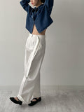 [unisex] Chino Belted Cotton Wide Pants