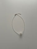 Flower bead layered necklace