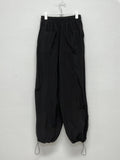 Pleats Nylon Jogger Wide Pants