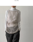 Pintuck See-through Layered Bustier