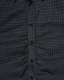 SHIRRING COTTON CHECK SHIRT