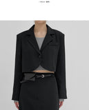 Tulip one-button loose fit crop jacket