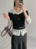 Frill Yoru See-through Blouse