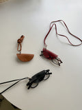 Leather Glasses Key Ring Holder
