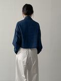 Breeze Denim Crop Shirt