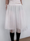 RIBBON TULLE MINI SKIRT
