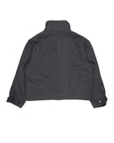 NECK BUTTON CROP COAT