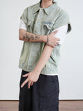 Sandwashing Vintage Denim Sleeveless