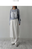 Sleeve See-through Long Sleeve T-shirt