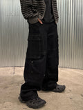 Salt Washed Cargo Denim