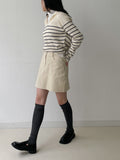 [Plan] Stripe Sailor Raglan Collar Knit