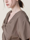 Rose Twist V-Neck One Piece