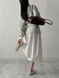 [Skirt SET] Crio Wrap Loose Fit Blouse