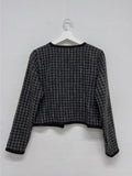 Fence color matching tweed crop cardigan