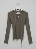 Hush V-neck ribbed cardigan