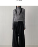 Stripe Warmer Turtleneck T-Shirt