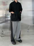 Pocket Denim Half Shirt