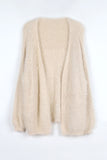 No-button soft fur cardigan