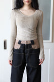 Mohair crop knit top