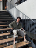 Raw Vintage Gray Tin Bermuda Denim
