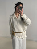 Shirring Frill Loose Fit Shirt