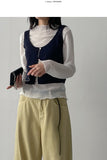 Embossed See-Through Mock Neck T-Shirt