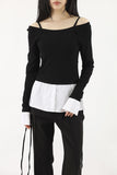Shirt Layered Off Shoulder Tee