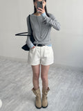 Slub Cotton Shorts