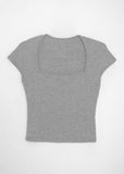 SQUARE NECK HALF T