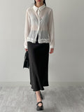 Frill Yoru See-through Blouse