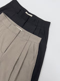 Latte Two Tuck Half Slacks