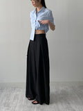 Kalin pleated wide slacks