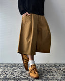 Mood Deep Tuck Bermuda Denim