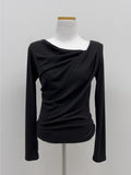 Cloud Shirring Drape T-Shirt