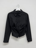 Heri Shirring Crop Shirt